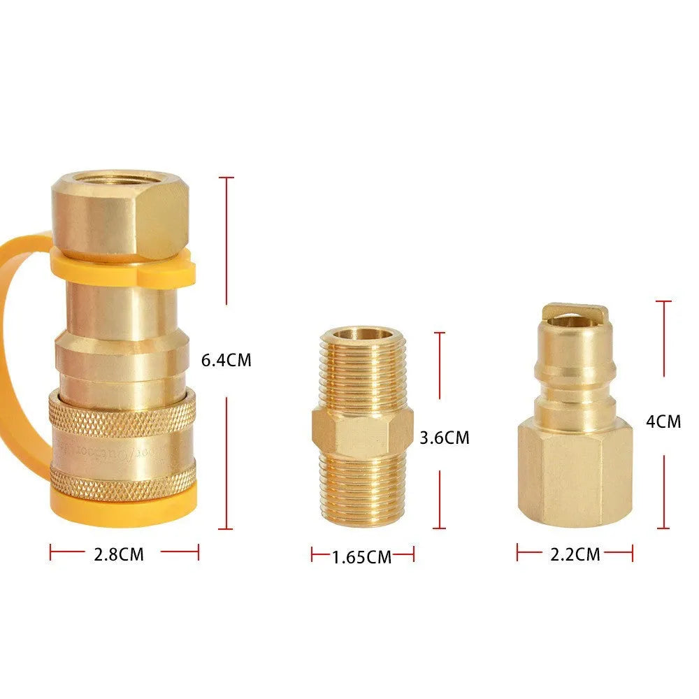 3/8 brass gas propane conversion charging connector with American standard thread