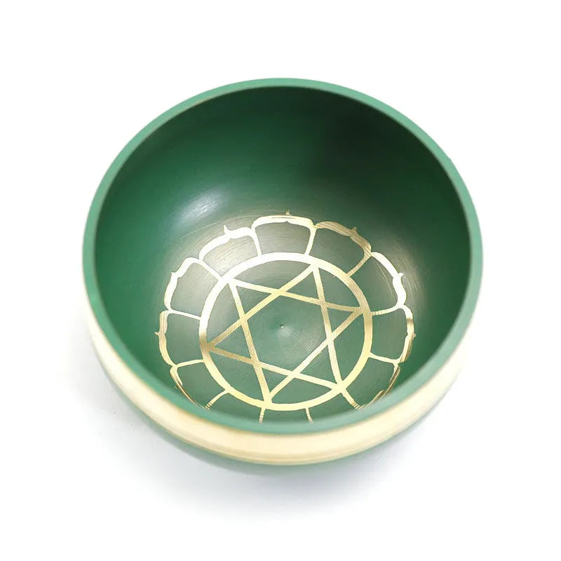 7.8cm handmade Himalayan singing bowl in colourful metal for yoga meditation percussion instrument