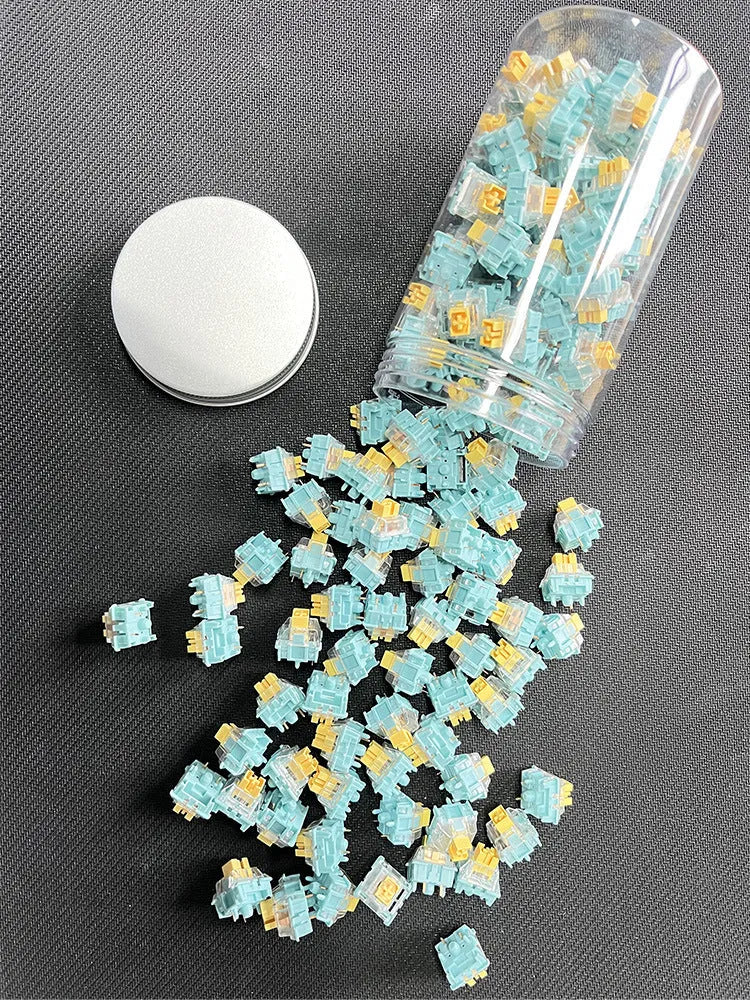 Tiger Mo Sea Salt Lemon PRO mechanical keyboard switches 36 pack with mute linear design