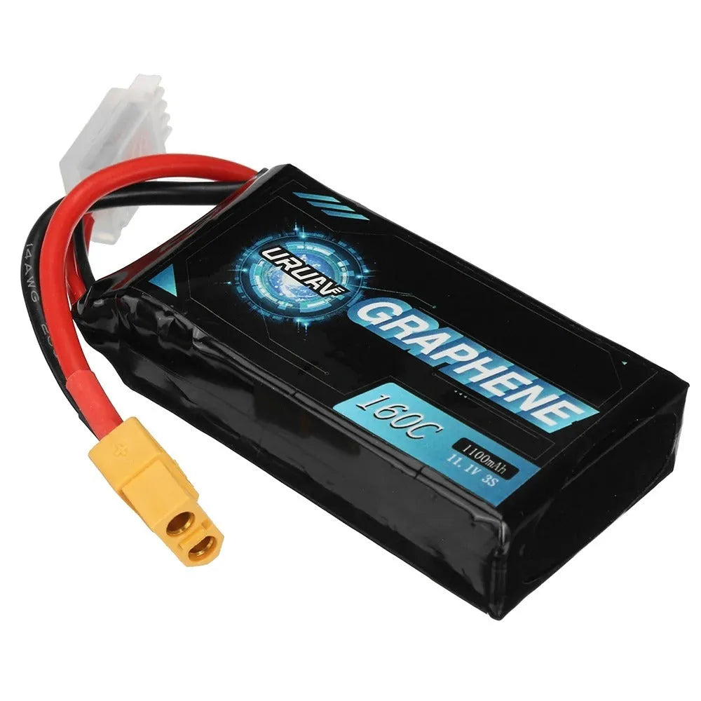 A single 7.4V 1200mAh lithium polymer battery for remote control model cars and ships
