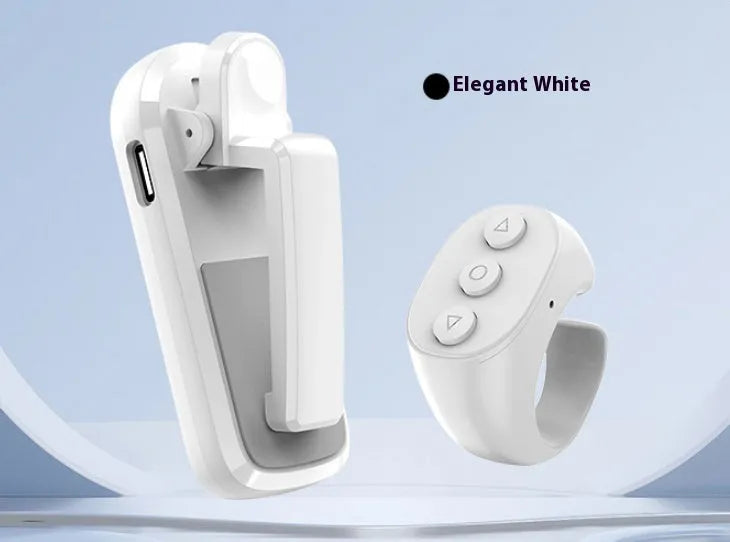 Smart wireless page turner remote control with clicker options in black, pink and white colours