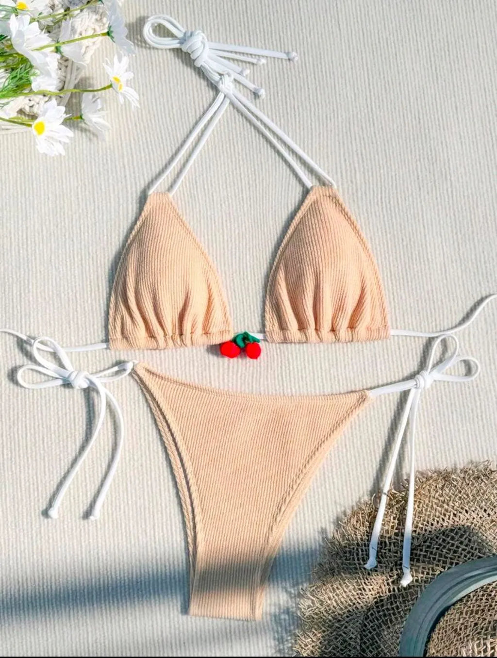 Women's nylon bikini swimsuit in briefs style with Asian sizing for swimming sports