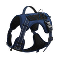 Explosion-proof dog harness with hand-holding rope in multiple colour options including black, brown, and navy blue