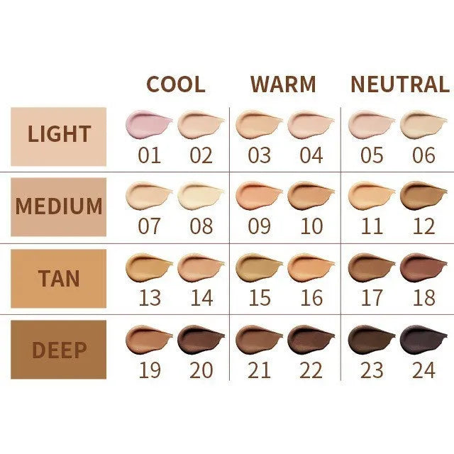 24 shade waterproof concealer contour stick in pen format for full coverage and nose shadow definition.