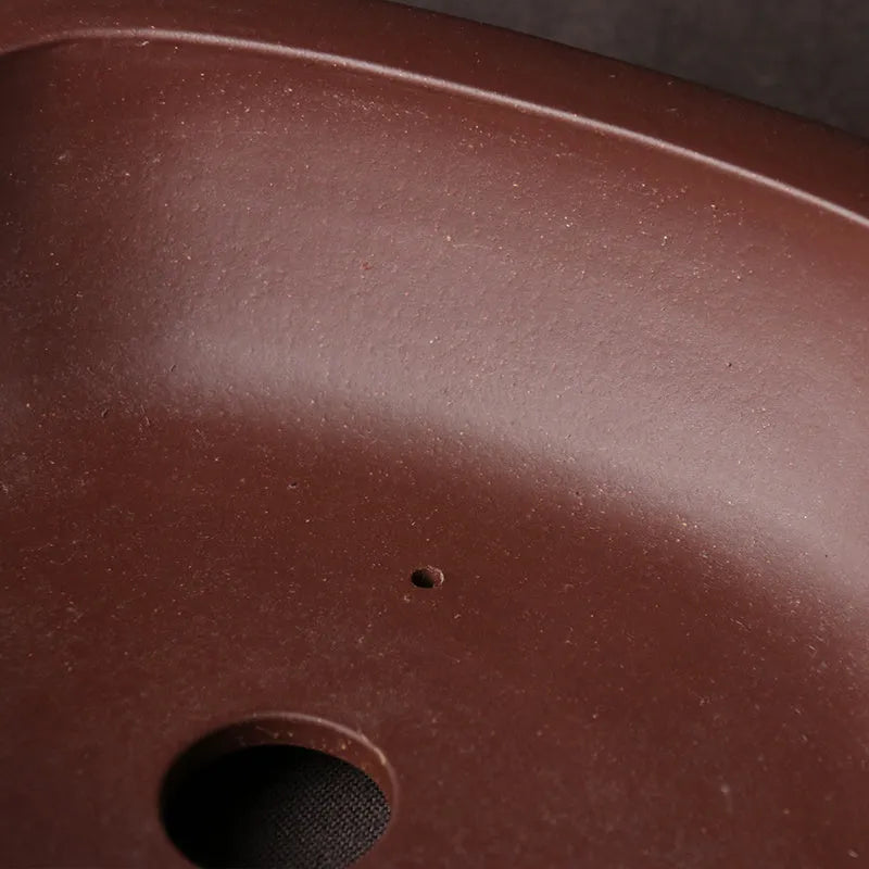 Handmade purple clay bonsai basin rectangular shape classical Chinese style