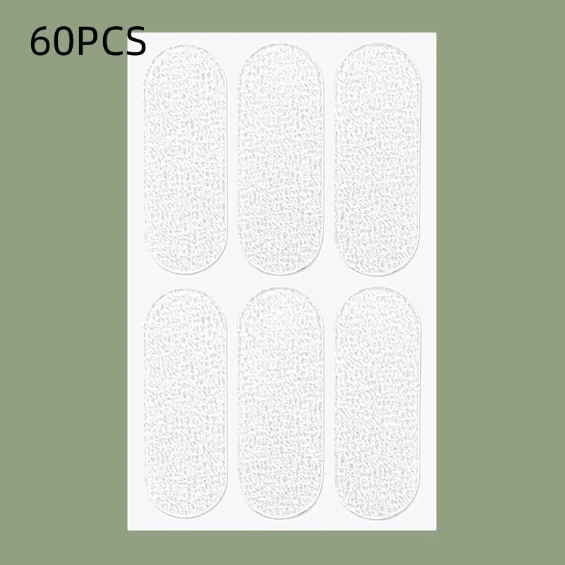 Transparent and frosted disposable TPU ear patch stickers on backing paper.