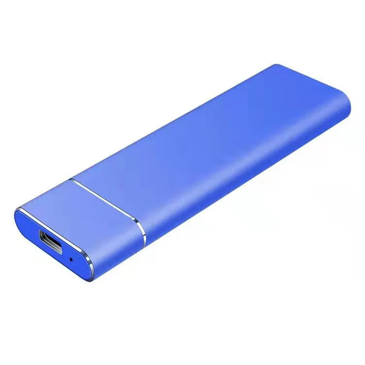 High-speed SSD mobile hard disk with metal shell in black, blue, orange, red, or silver colour options