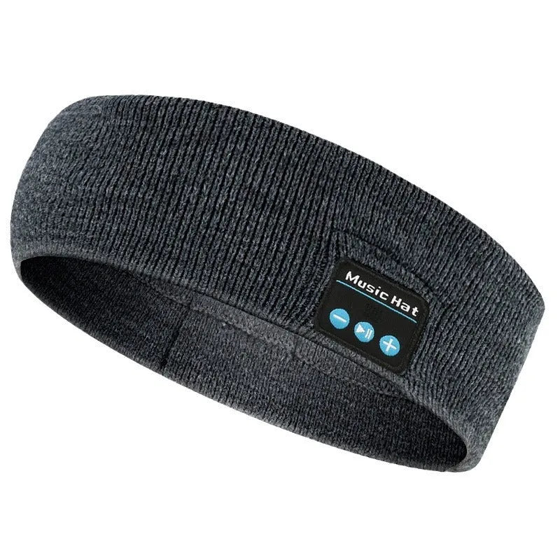 Bluetooth 5.4 sports headband with removable earphones in black dark grey grey white colours
