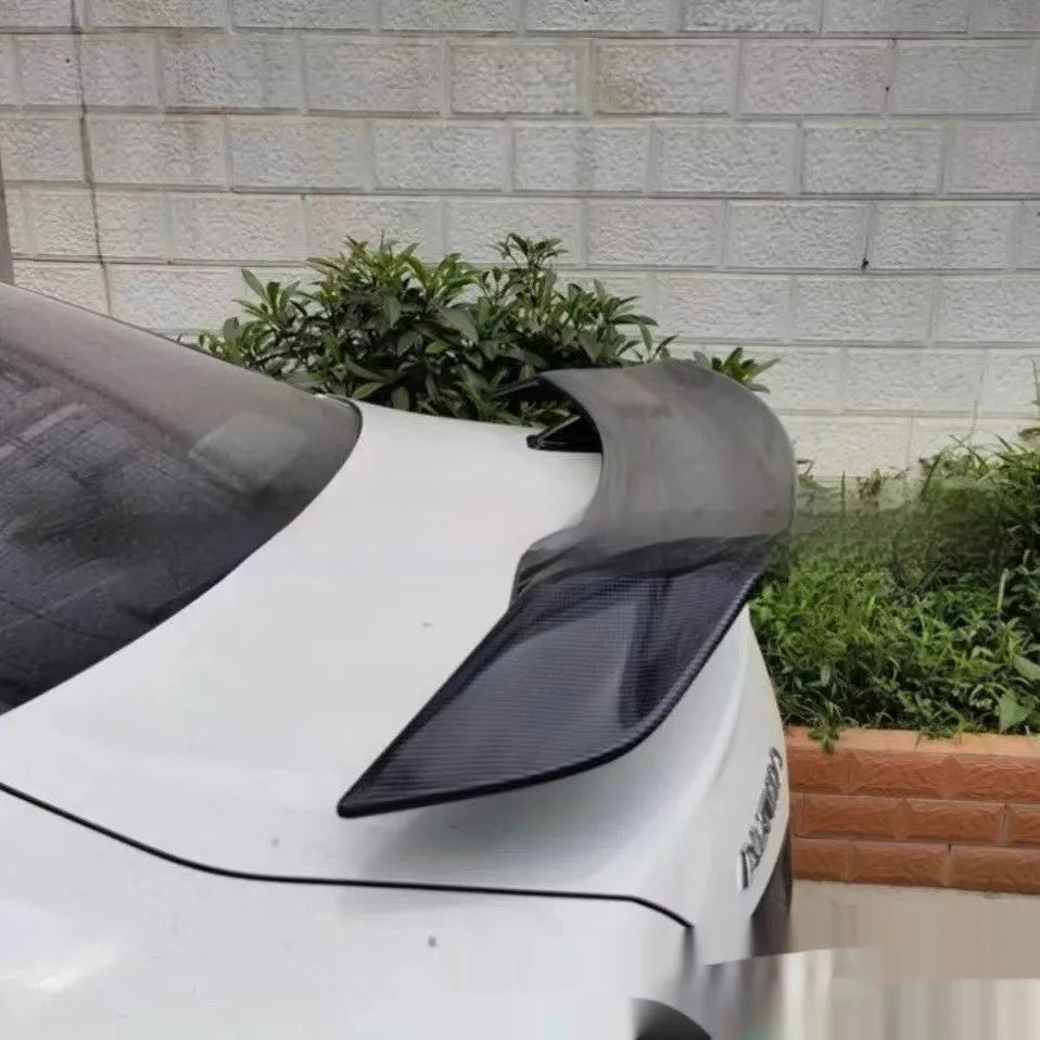 Universal punch-free ABS car tail wing spoiler for rear modification in multiple colour options