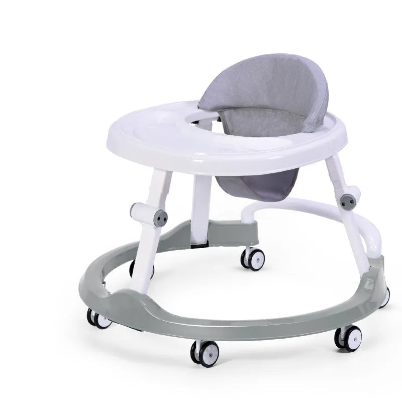 Baby walker multi-function drop-resistant trolley with music in cool black colour