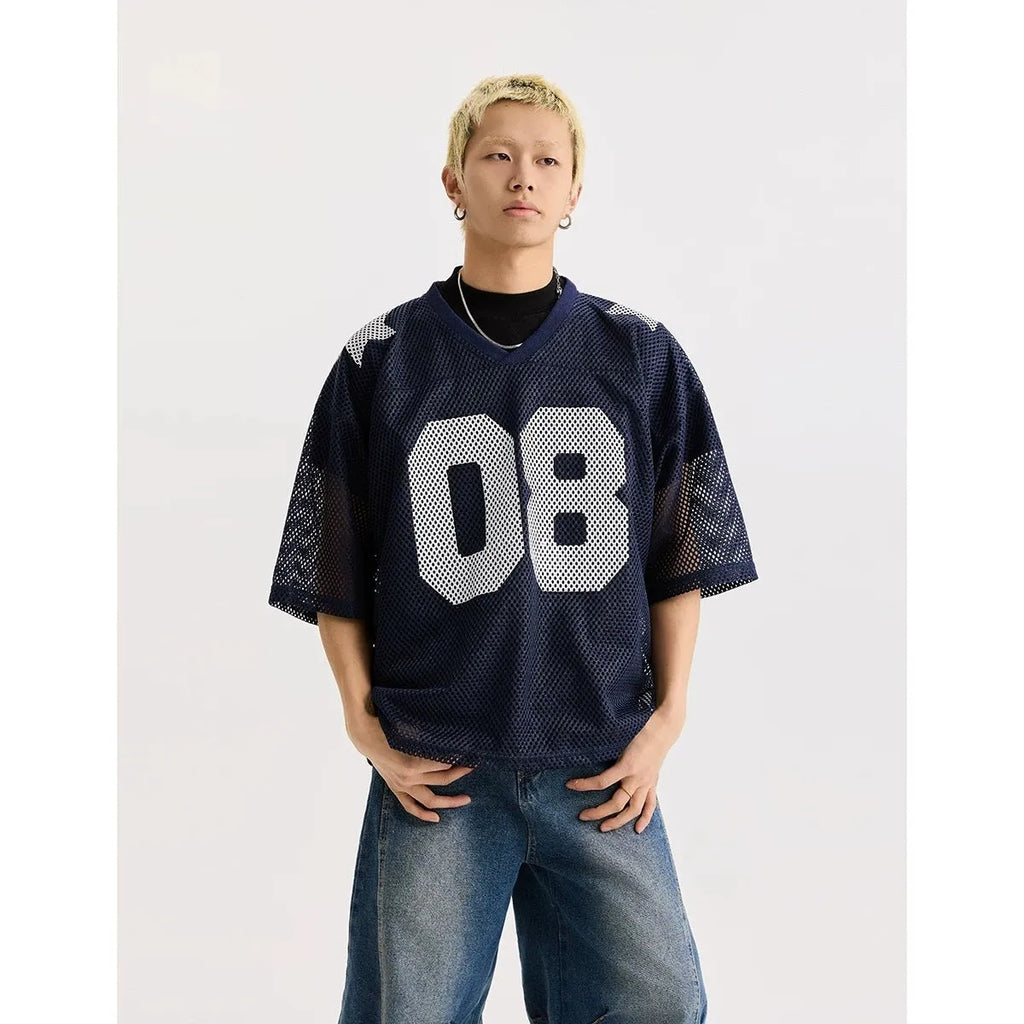 Loose fit black half sleeve t-shirt with printed letters, short sleeve pullover style