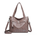 Retro large capacity underarm shoulder bag in PU material with sandwich pocket outer bag, horizontal square shape, available in multiple colours for daily matching