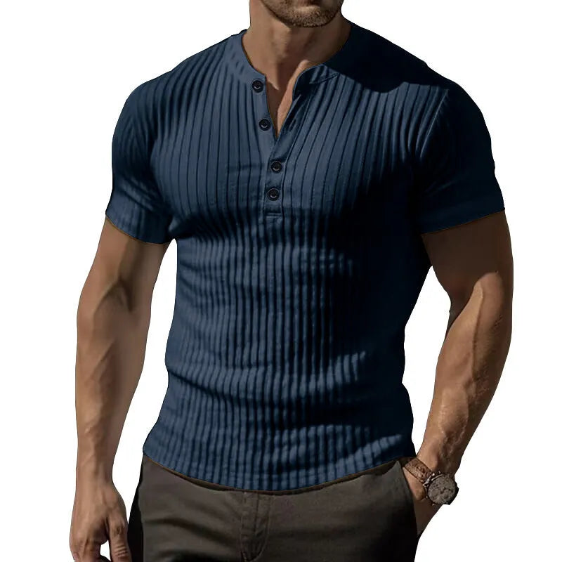 Slim-fit men's sports T-shirt in polyester available in multiple colours and Asian sizes S through XXXL