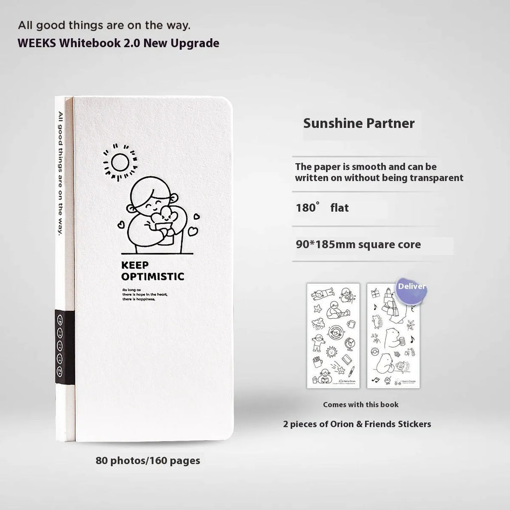 Children's paper notebook with plaid design and stickers in multiple colour options