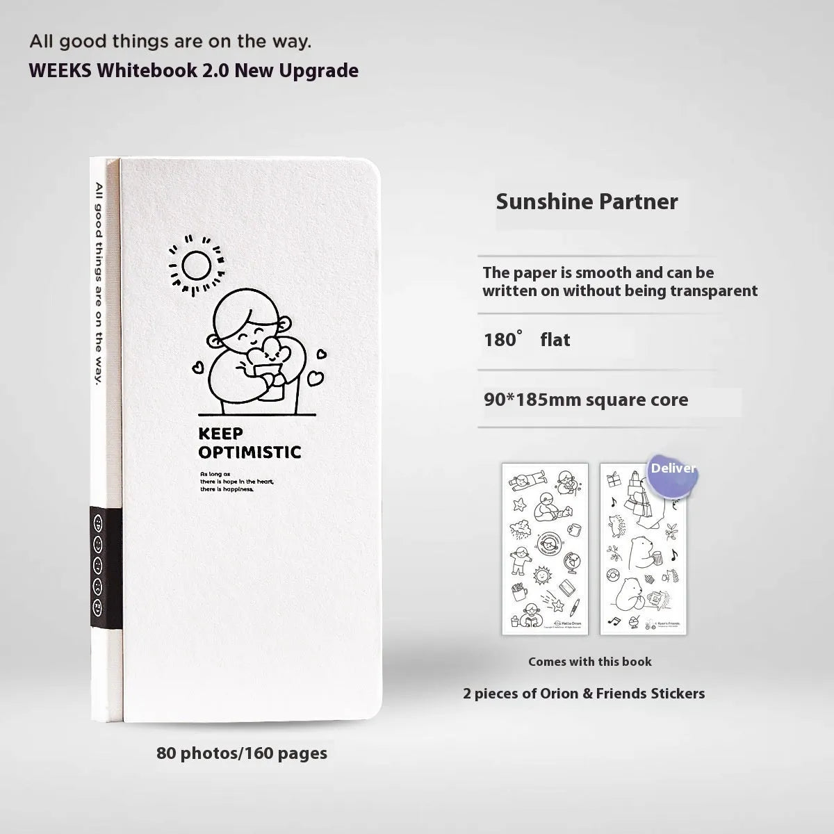 Children's paper notebook with plaid design and stickers in multiple colour options