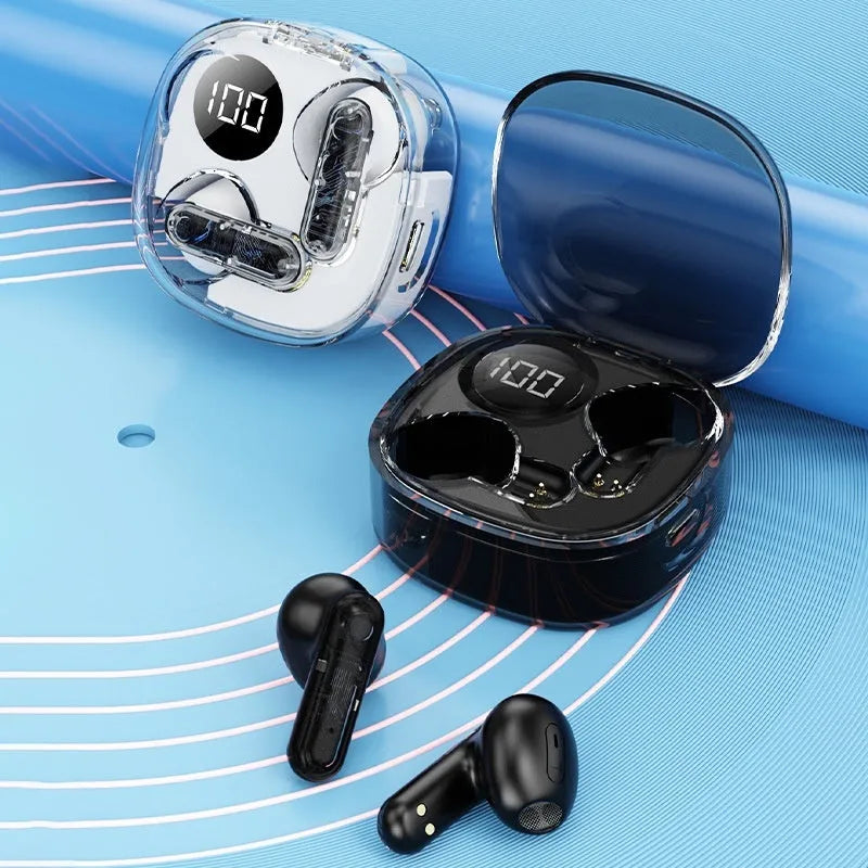 TWS Private Model Capsule HiFi noise-reduction Bluetooth earbuds, white, with digital battery display