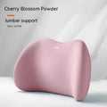 Car headrest pillow and lumbar support pillow set in memory foam with milk silk cover