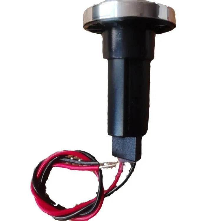 Stainless steel yacht anchor light socket with wires at bottom for marine navigation