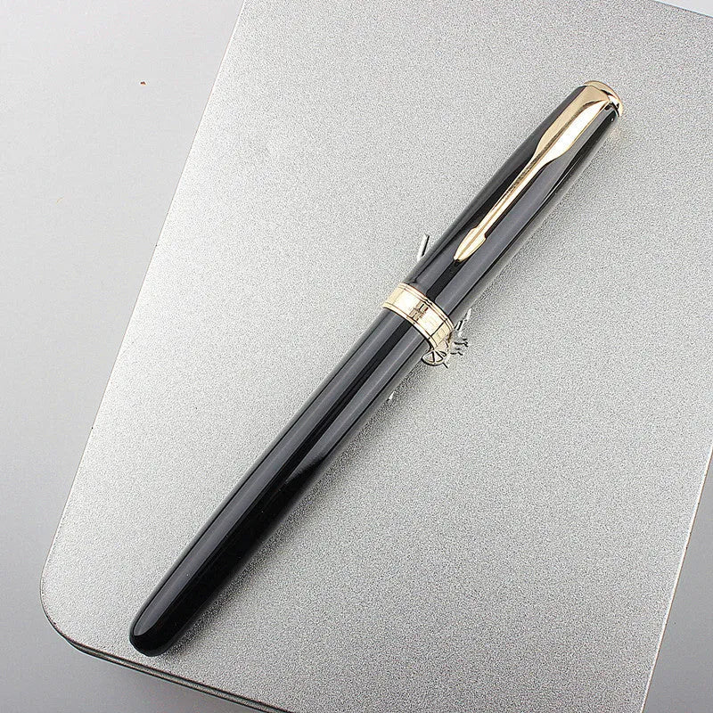Stainless steel ballpoint pen with 0.5mm tip for business and office writing applications