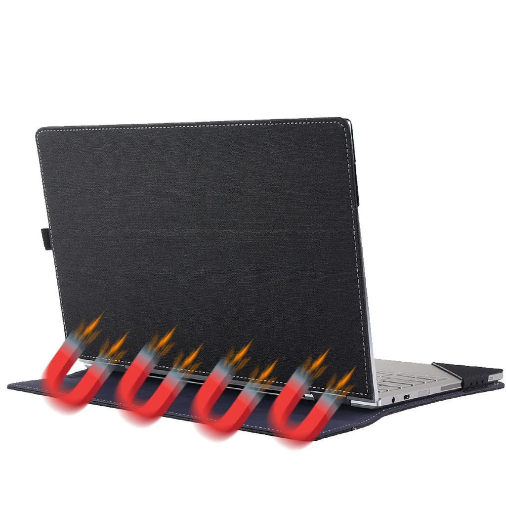 Black imitation leather protective sleeve for Microsoft Surface Laptop 6