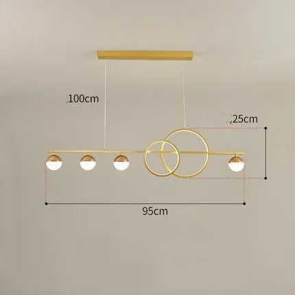 Modern rectangular Nordic style ceiling light in black or gold, featuring remote control dimming.