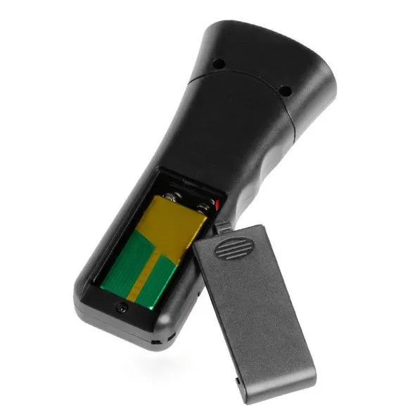 Multi-function ultrasonic dog chaser flashlight ABS black 14cm length with switch and button