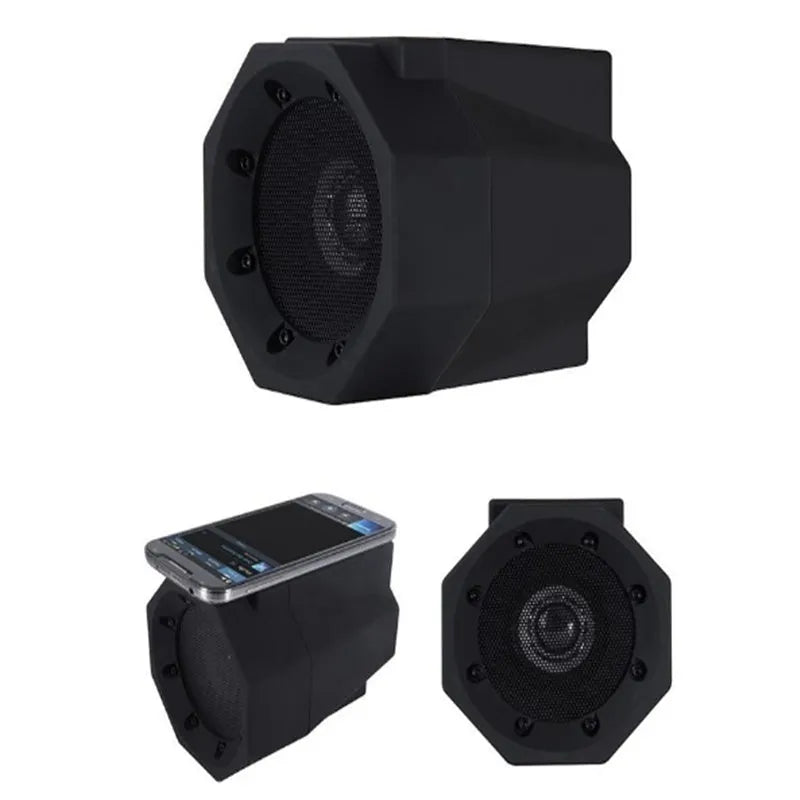 Smart magnetic induction resonance speaker in black, 15.5x12.5x11 cm, with USB interface and resonance induction connection