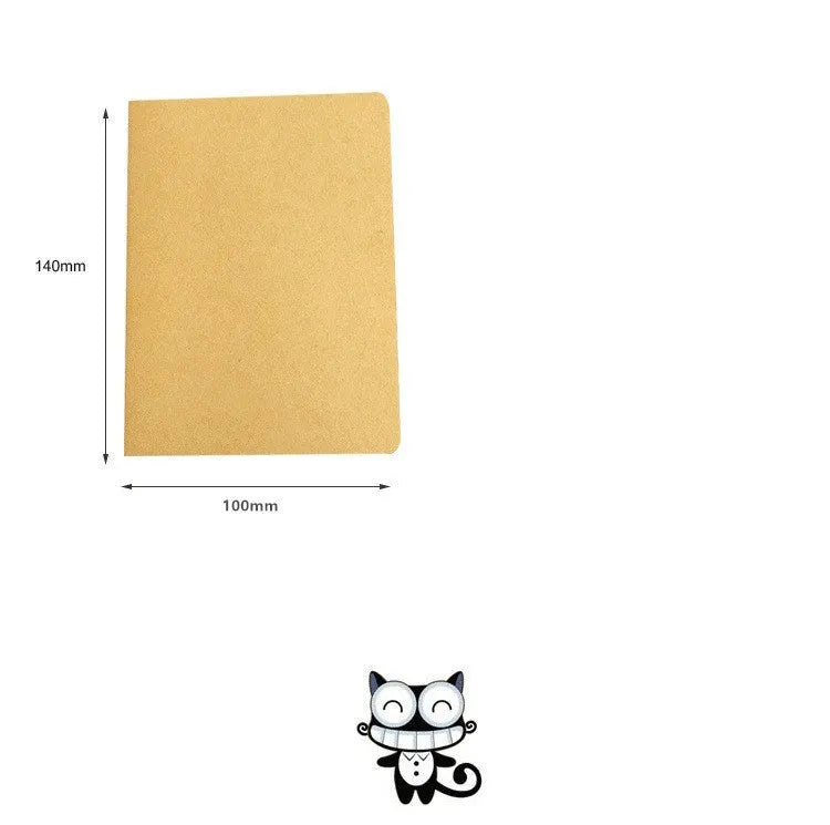 Retro plain blank A6 graffiti book in black, white, cowhide, or grey cover colour