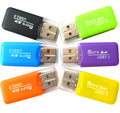 Mini USB TF Card Reader with 16GB MicroSD card and SD transfer adapter