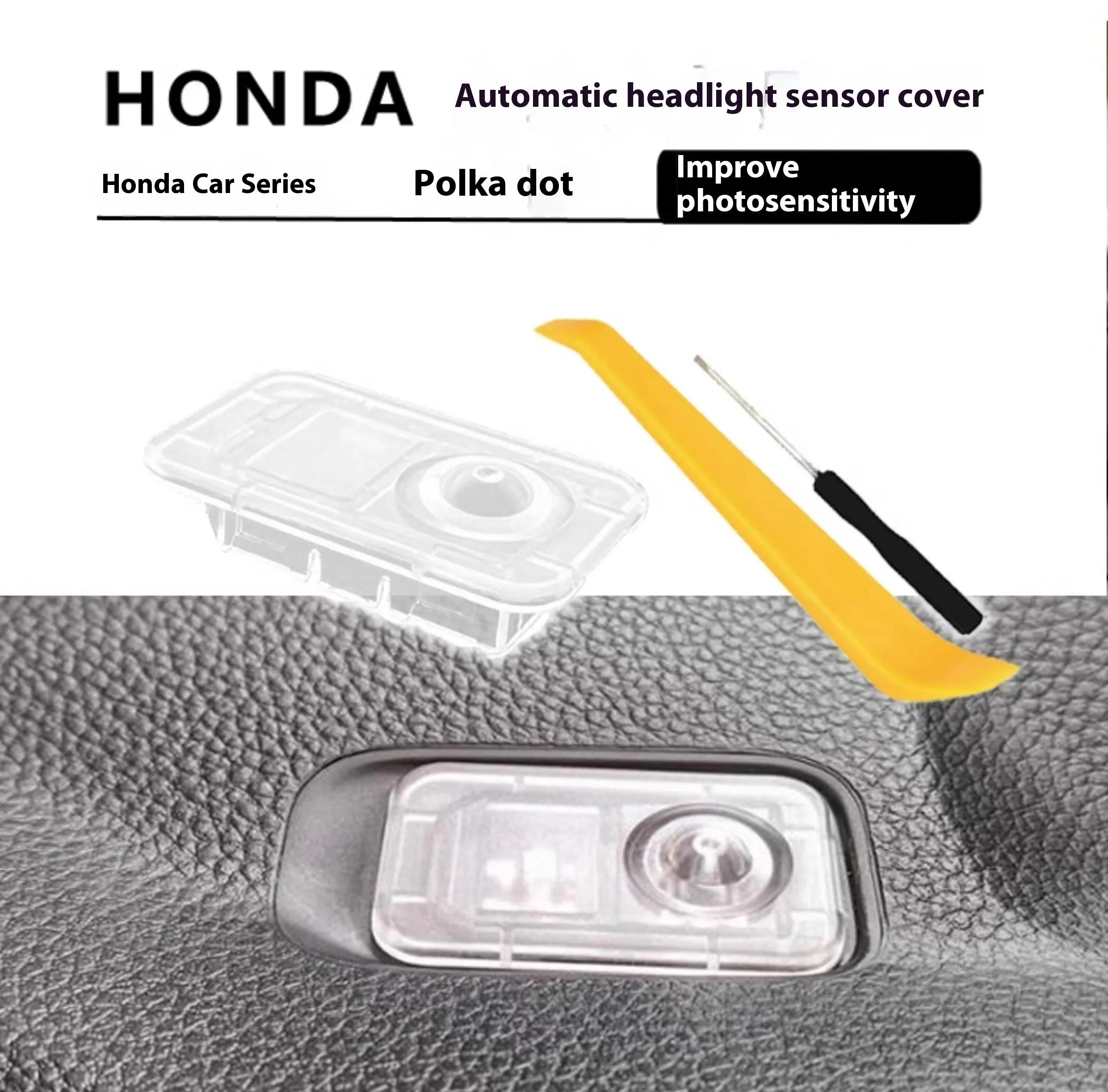 Transparent plastic automatic headlight sensor cover cap for Honda CRV Civic with flat style surface