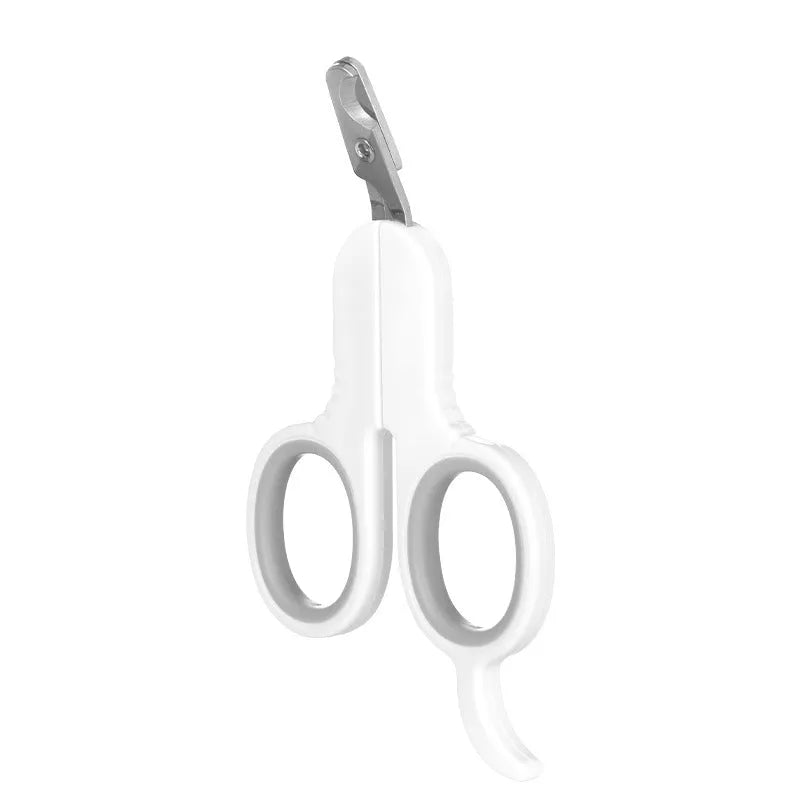 Professional pet nail clippers with curved tips and rubber-coated ergonomic handle