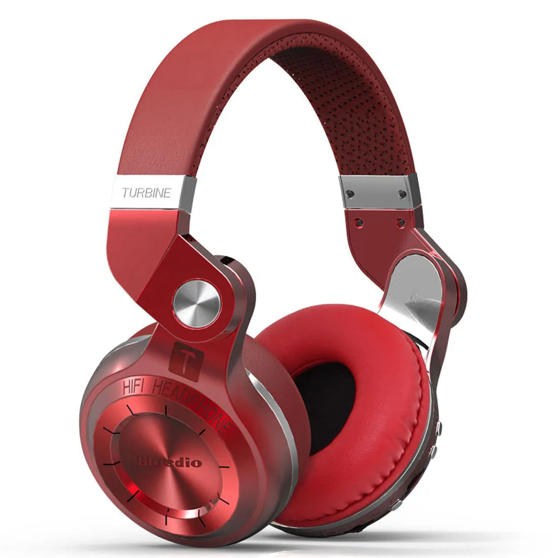 Black Bluetooth headset with head-mounted, bilateral stereo design.