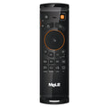 F10 Deluxe wireless air mouse in black with QWERTY keyboard and IR learning functions