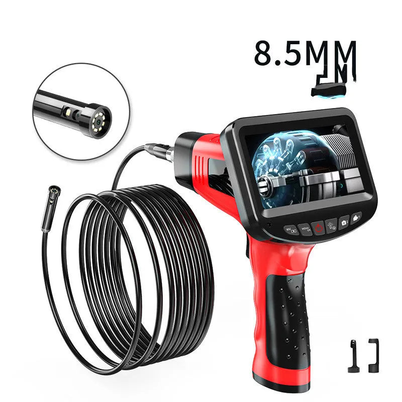 8.5mm diameter dual-lens endoscope inspection camera with cable and memory card