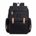 LAND Mommy Diaper Backpack in Oxford cloth with integrated changing mat, showing backpack straps and main compartment.