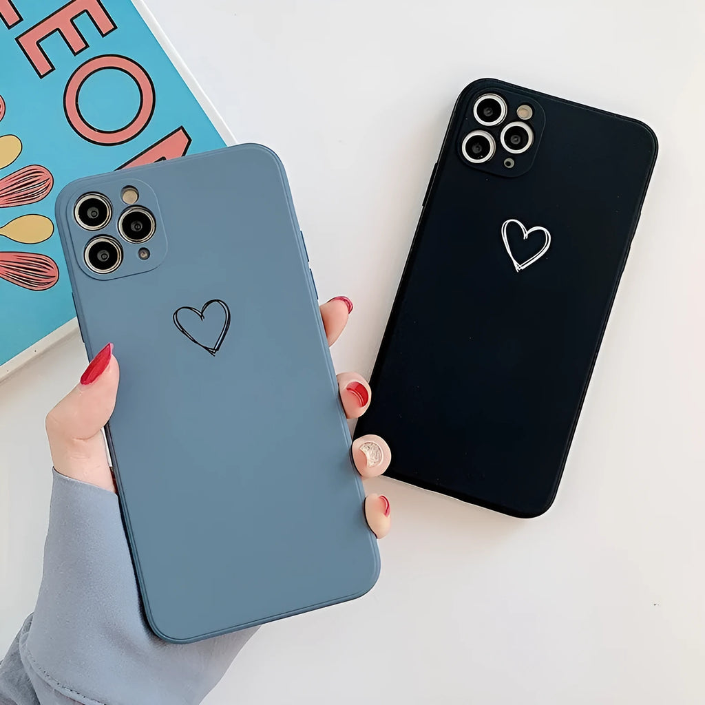 Silicone TPU back cover phone case for Apple iPhone in black, green, grey, light green, pink, purple, red, and white colour options.