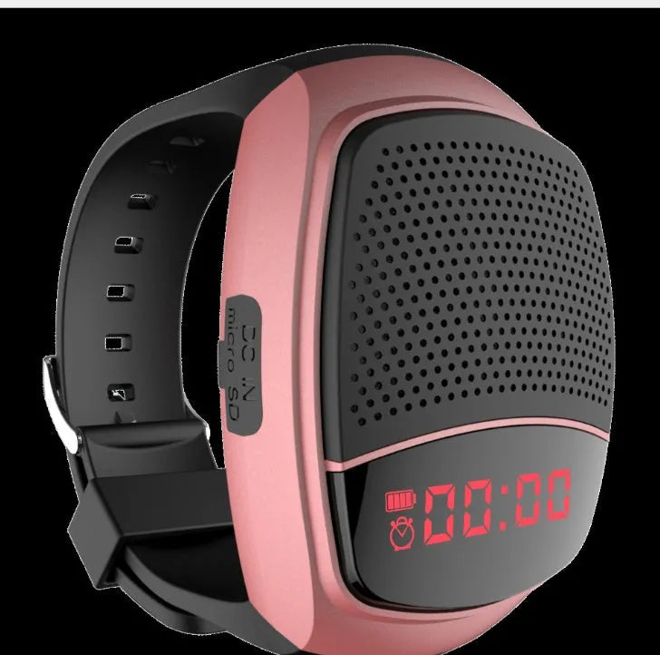 B90 wireless Bluetooth speaker watch with waterproof and drop-proof design for outdoor sports, black colour