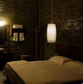 Woven bamboo spherical lamp with E27 holder for hallway or staircase decoration.