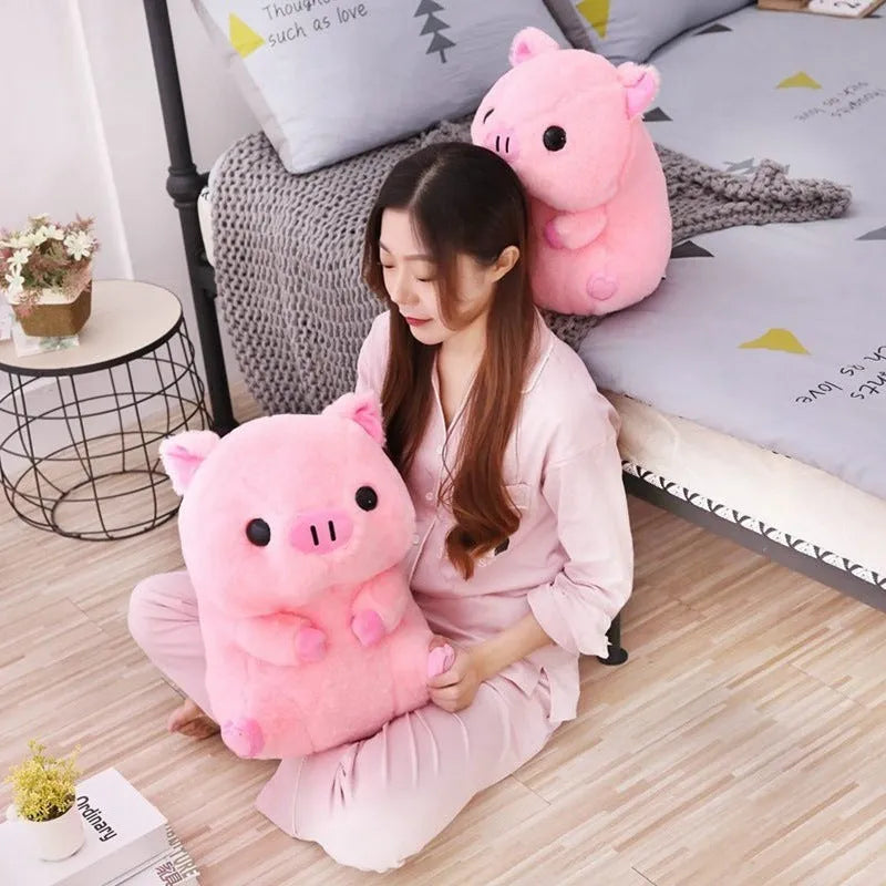 Brown boba milk tea plushie soft toy shaped like a cup with fruit, sitting as a cushion.
