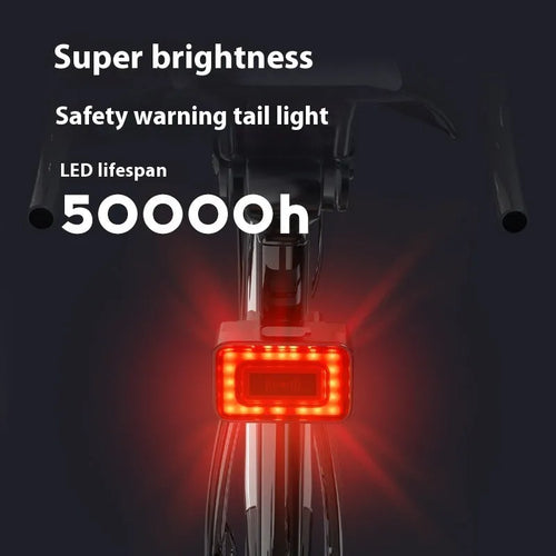 Smart millimetre wave radar detection bicycle taillight with double mounting bracket.