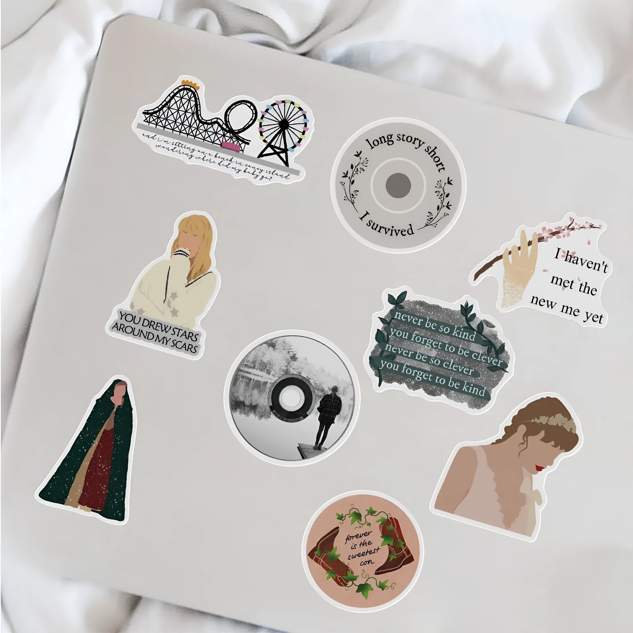 Set of 50 colourful cartoon graffiti waterproof stickers from the Mildew Album series.