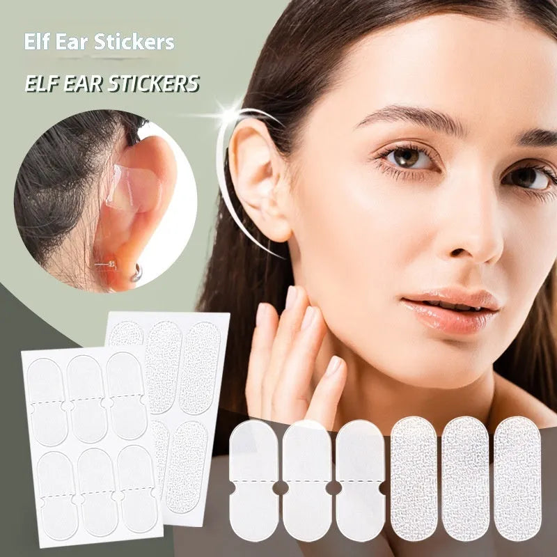 Transparent and frosted disposable TPU ear patch stickers on backing paper.