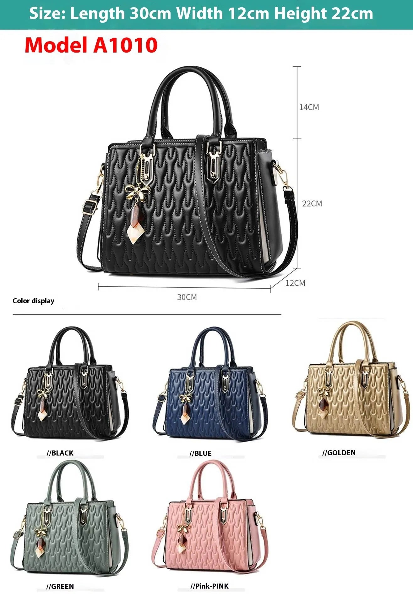 Women's large-capacity polyester messenger bag in street trend style with multiple pocket design