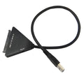 Black USB 3.0 to SATA adapter cable with 7+15 pin connector and separate power line for hard drives