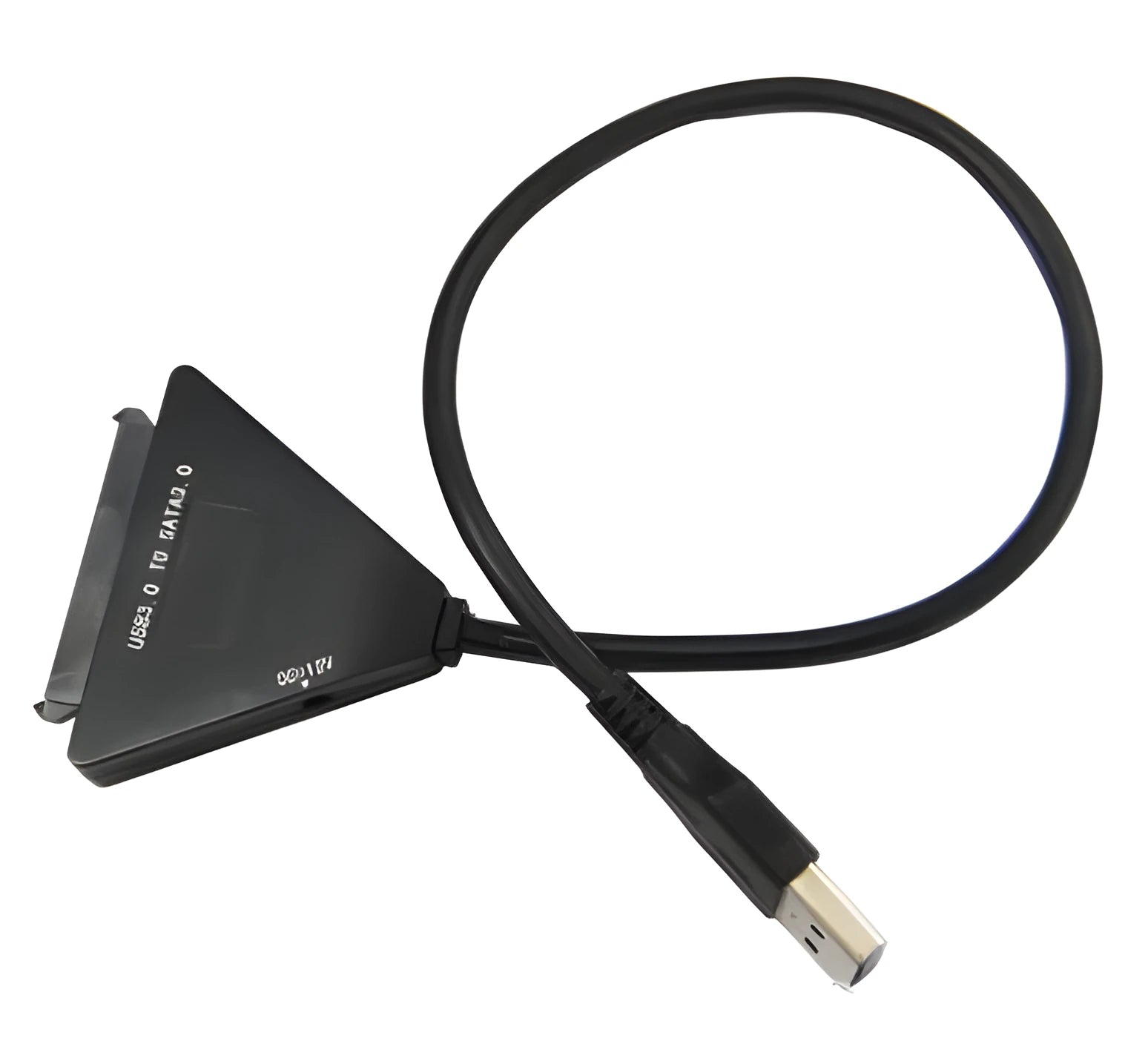 Black USB 3.0 to SATA adapter cable with 7+15 pin connector and separate power line for hard drives