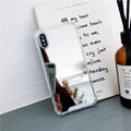 Mirror finish iPhone case in assorted colours showing reflective back and TPU soft edges.