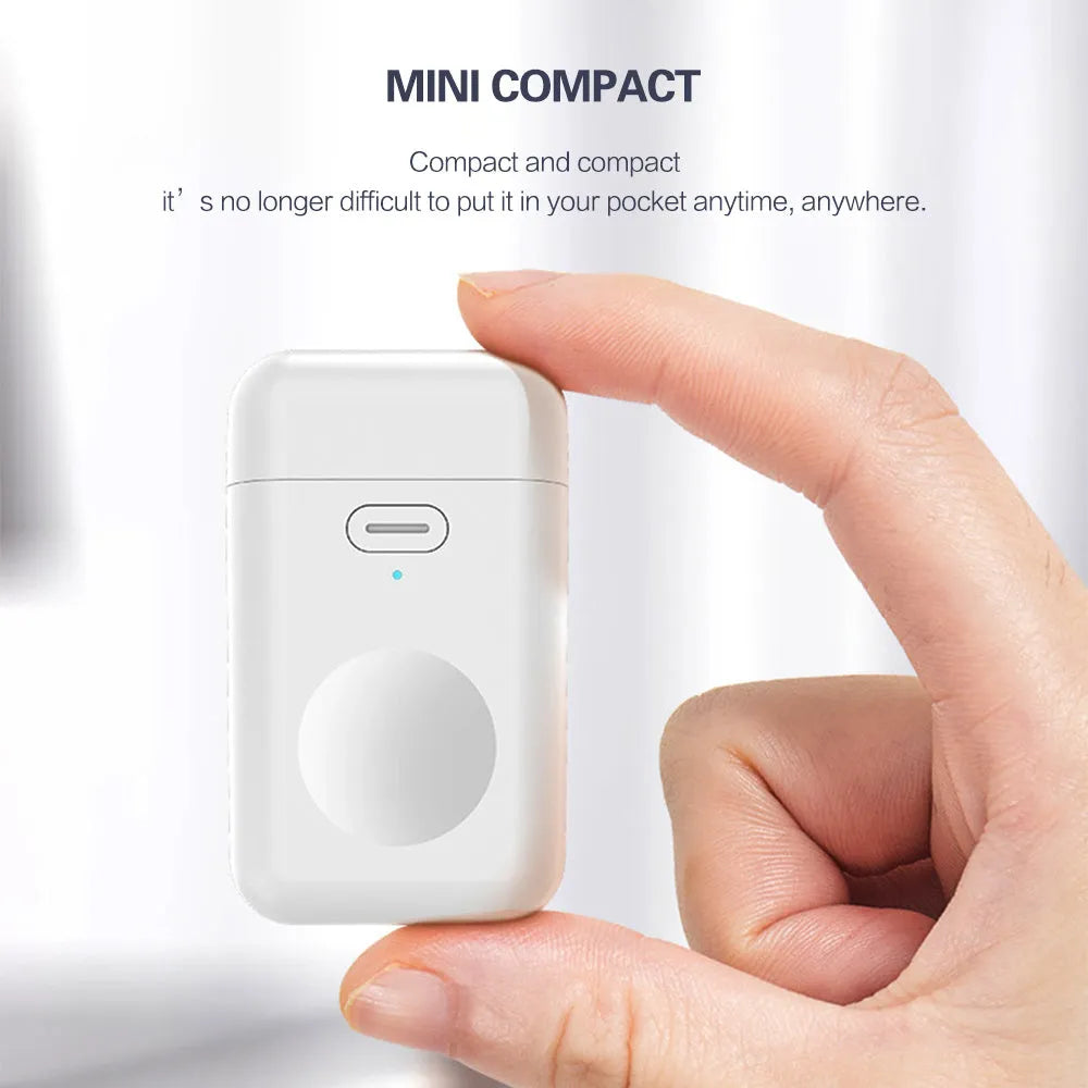 White Apple Watch portable magnetic wireless charger with 1000mAh battery capacity