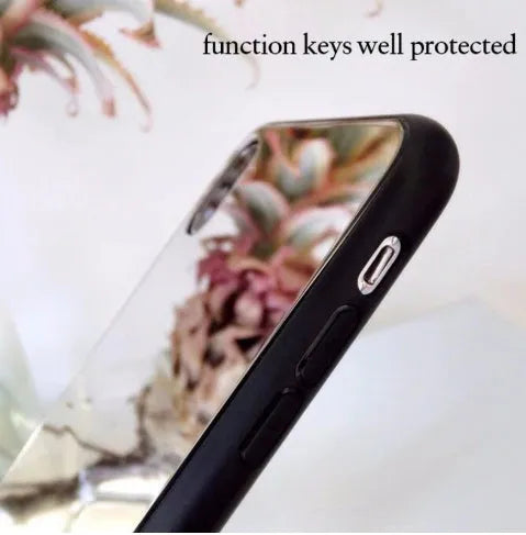 Black iPhone case with a reflective mirror surface on the back, compatible with multiple iPhone models.