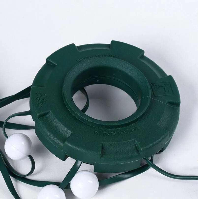 64 LED bead Christmas tree light string with button controller on a 1.8-metre cable.