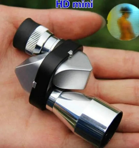 Aluminium alloy 8x20mm pocket monocular telescope with blue coated lenses and collapsible rubber eye cup